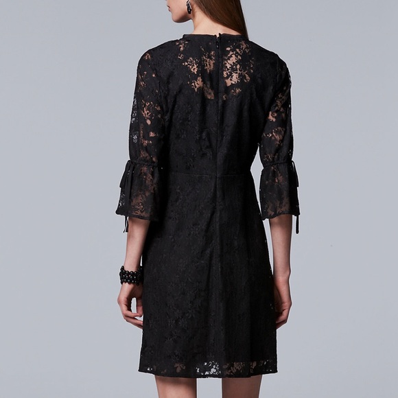 Simply Vera Wang Lace Dress Sheet Sleeve in Black - Picture 2 of 9